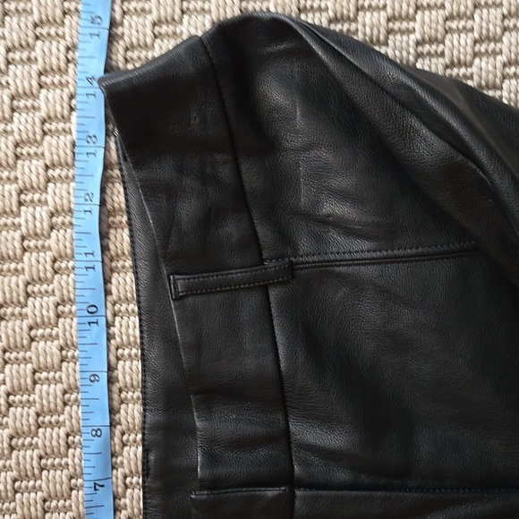 Madewell Faux Leather Pant Cropped High Rise Straight Wide Leg - Picture 8 of 9